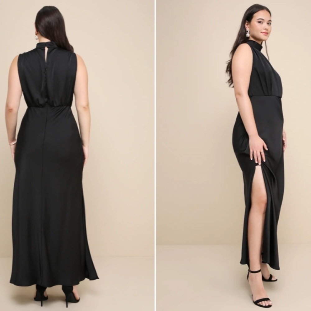 LULU's Elegant Sophisticated Special Event Wedding Bridesmaid Flowy Chiffon - Picture 4 of 6